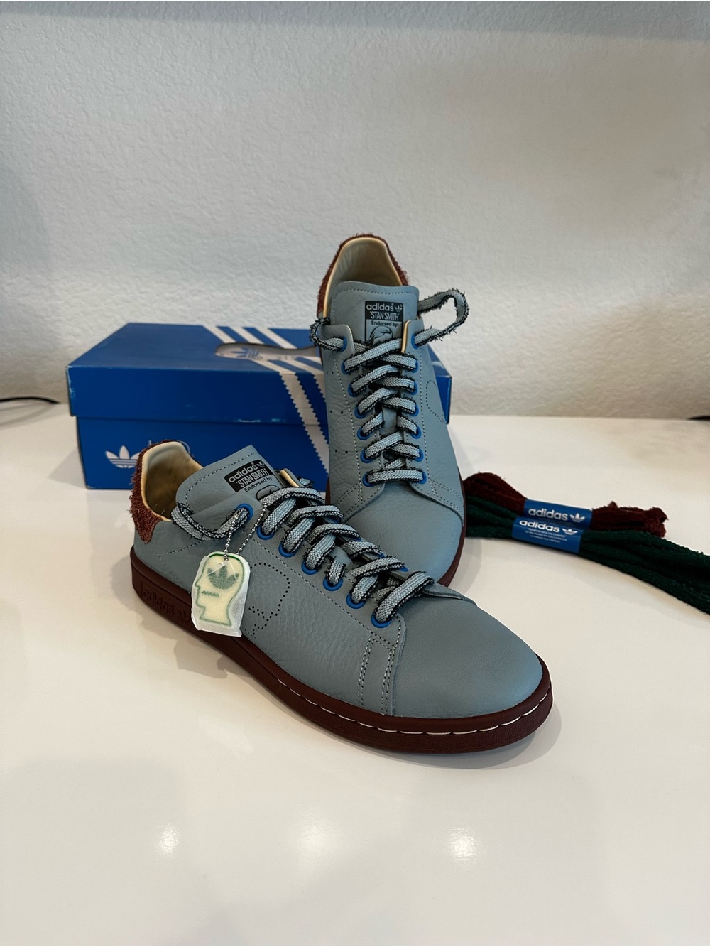 *BRAND NEW! Brain Dead x adidas Stan Smith Sneakers in Bahia Light Blue